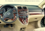 Накладки на торпеду Honda CR-V 2010-UP базовый набор, Navigation Model