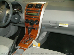 Накладки на торпеду Toyota Corolla/Королла 2007-2011 полный набор. - Автоаксессуары и тюнинг