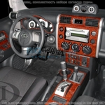Накладки на торпеду Toyota FJ Cruiser/круизер 2007-UP базовый набор, Автоматическая коробка передач