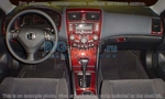 Накладки на торпеду Honda Accord/Аккорд DX 2003-2007 базовый набор, Автоматическая коробка передач, ручной A/C, 2 двери. 