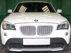 Allest Защита радиатора Premium, хром (3D) BMW (бмв) X1 09-11 - Автоаксессуары и тюнинг