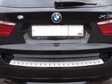 Alu-Frost Накладка на задний бампер профилированная с загибом, нерж. сталь BMW (бмв) X3 10-/14-