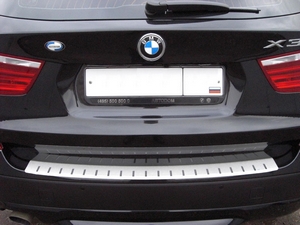 Alu-Frost Накладка на задний бампер профилированная с загибом, нерж. сталь BMW (бмв) X3 14- - Автоаксессуары и тюнинг
