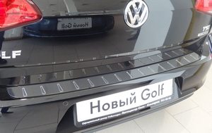 Alu-Frost Накладка на задний бампер с силиконом, нерж. сталь VW Golf/гольф VII 13- - Автоаксессуары и тюнинг