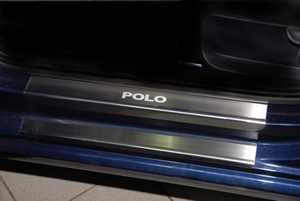 Alu-Frost Накладки на внутренние пороги с надписью, нерж. сталь, 8 шт. (4D/5D) VW Polo/Поло 09- - Автоаксессуары и тюнинг