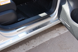 Alu-Frost Накладки на внутренние пороги с надписью, нерж. сталь, 8 шт. (5D) VW Golf/гольф VI 10- - Автоаксессуары и тюнинг