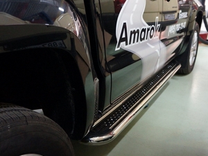 CAN Otomotiv Пороги нержавеющая труба с листом С2 d 60 мм VW Amarok/амарок 10- - Автоаксессуары и тюнинг