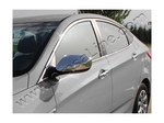 3214111 Накладки на зеркала (нерж.) без повторителей поворота Hyundai Solaris / Hyundai Elantra/элантра (2011 по н.в.) / I30 (2012 по н.в.) 