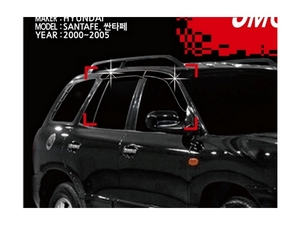A059 Дефлекторы боковых окон темные Hyundai Santa Fe/санта фе Classic/ ТаГАЗ (2000-2005) - Автоаксессуары и тюнинг