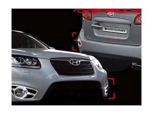 B663 Молдинги противотуманных фар (передн+задн) хромированные Hyundai Santa Fe/санта фе (2009-2011) - Автоаксессуары и тюнинг