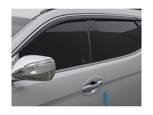 C005 Дефлекторы окон (ветровики) с хром молдингом для Hyundai Santa Fe/санта фе 2012 по н.в. - Автоаксессуары и тюнинг