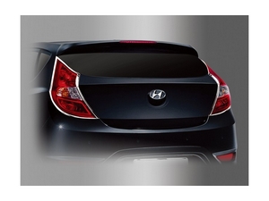 C401 Молдинги задних фонарей хром Hyundai Solaris Hatchbeck 2011-2013 - Автоаксессуары и тюнинг