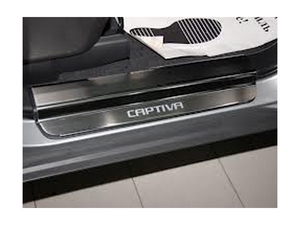 08-1075 Накладки на пороги Chevrolet Captiva/каптива (ALU-FROST) нержавейка - Автоаксессуары и тюнинг