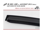 K901-109 Дефлекторы окон тёмные Hyundai Solaris 2011 по н.в.