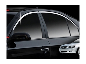 C118 Молдинги окон верхние хромированные Hyudai Sonata NF (2004-2010) - Автоаксессуары и тюнинг