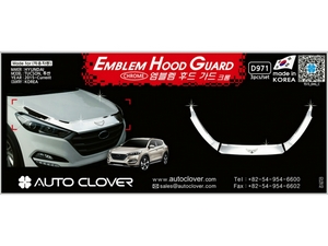 d971 Hyundai Tucson хромированный дефлектор капота из 3 элементов и эмблема Autoclover - Автоаксессуары и тюнинг