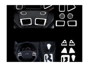 C386 Накладки панелей салона хром Kia Picanto/пиканто 2011 по н.в. - Автоаксессуары и тюнинг