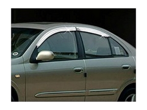 A415 Дефлекторы на боковые окна хром Nissan Almera Classic (SM3) - Автоаксессуары и тюнинг