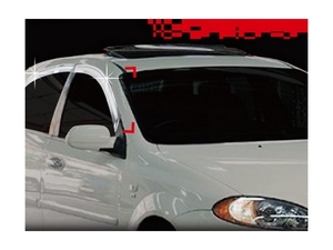 A427 Дефлектора боковых окон хром Chevrolet Lacetti/лачети hb (2005-2006) - Автоаксессуары и тюнинг