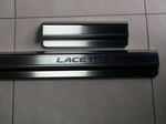 08-1055 Накладки на пороги Chevrolet Lacetti/лачети 2004 по 2011 нержавейка ALU-FROST