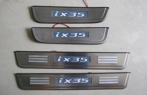 JMT Накладки на дверные пороги с логотипом и LED подсветкой, нерж. HYUNDAI (хендай) ix35 10-/14- - Автоаксессуары и тюнинг