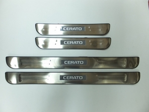 JMT Накладки на дверные пороги с логотипом и LED подсветкой, нерж. KIA (киа) Cerato/Серато 13- - Автоаксессуары и тюнинг