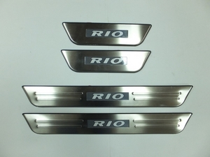 JMT Накладки на дверные пороги с логотипом и LED подсветкой, нерж. KIA (киа) Rio III 11-/15- - Автоаксессуары и тюнинг