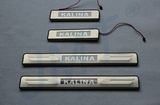 JMT Накладки на дверные пороги с логотипом и LED подсветкой, нерж. LADA (ваз, лада) Kalina 07-