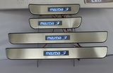 JMT Накладки на дверные пороги с логотипом и LED подсветкой, нерж. MAZDA (мазда) 3 05-09