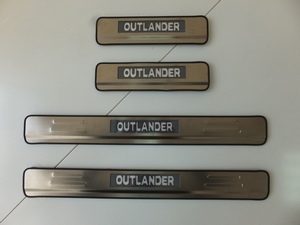 JMT Накладки на дверные пороги с логотипом и LED подсветкой, нерж. MITSUBISHI (митсубиси) Outlander/оутлендер 12-/14-/15- - Автоаксессуары и тюнинг