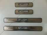 JMT Накладки на дверные пороги с логотипом и LED подсветкой, нерж. MITSUBISHI (митсубиси) Outlander/оутлендер 12-/14-/15-