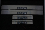JMT Накладки на дверные пороги с логотипом и LED подсветкой, нерж. NISSAN (ниссан) X-Trail 14-