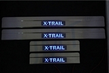 JMT Накладки на дверные пороги с логотипом и LED подсветкой, нерж. NISSAN (ниссан) X-Trail 14-