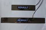 JMT Накладки на дверные пороги с логотипом и LED подсветкой, нерж. RENAULT (рено) Logan/логан/Логан 04-/08-