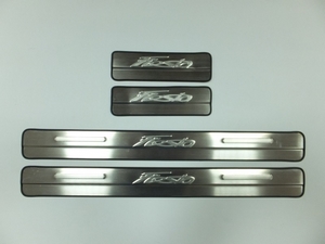 JMT Накладки на дверные пороги с логотипом, нерж. FORD (форд) Fiesta 09- - Автоаксессуары и тюнинг