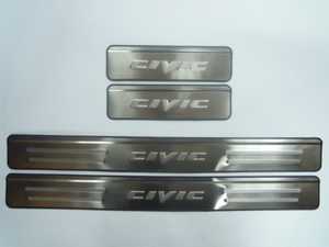 JMT Накладки на дверные пороги с логотипом, нерж. HONDA (хонда) Civic/Цивик 06-11 - Автоаксессуары и тюнинг