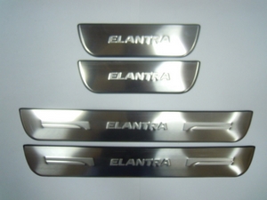 JMT Накладки на дверные пороги с логотипом, нерж. HYUNDAI (хендай) Elantra/элантра 11- - Автоаксессуары и тюнинг