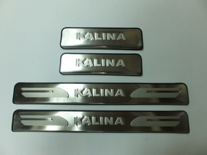 JMT Накладки на дверные пороги с логотипом, нерж. LADA (ваз, лада) Kalina 07- - Автоаксессуары и тюнинг