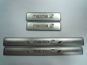 JMT Накладки на дверные пороги с логотипом, нерж. MAZDA (мазда) 2 07- - Автоаксессуары и тюнинг