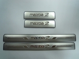 JMT Накладки на дверные пороги с логотипом, нерж. MAZDA (мазда) 2 07-