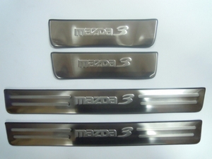 JMT Накладки на дверные пороги с логотипом, нерж. MAZDA (мазда) 3 09-12 - Автоаксессуары и тюнинг