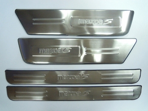 JMT Накладки на дверные пороги с логотипом, нерж. MAZDA (мазда) 5 10- - Автоаксессуары и тюнинг