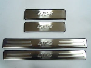 JMT Накладки на дверные пороги с логотипом, нерж. MAZDA (мазда) CX-5/CX 5 12-/15- - Автоаксессуары и тюнинг