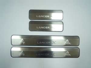 JMT Накладки на дверные пороги с логотипом, нерж. MITSUBISHI (митсубиси) Lancer/лансер 07-/11- - Автоаксессуары и тюнинг