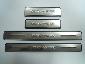 JMT Накладки на дверные пороги с логотипом, нерж. MITSUBISHI (митсубиси) Outlander/оутлендер 07-12 - Автоаксессуары и тюнинг
