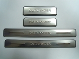 JMT Накладки на дверные пороги с логотипом, нерж. MITSUBISHI (митсубиси) Outlander/оутлендер 07-12