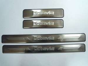 JMT Накладки на дверные пороги с логотипом, нерж. SKODA (шкода) Octavia 09-/13- - Автоаксессуары и тюнинг