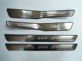 JMT Накладки на дверные пороги с логотипом, нерж. SUZUKI (сузуки) SX 4 06-/10-