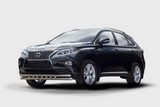 Lexus Защита переднего бампера с декоративными элементами 60/60 мм двойная LEXUS (лексус) RX270/RX350/450h 12-