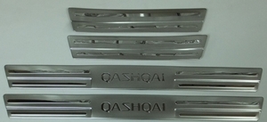 OEM-Tuning Накладки на дверные пороги нерж. (на металл, 4 части) NISSAN (ниссан) Qashqai/кашкай +2/кашкай 07-14 - Автоаксессуары и тюнинг